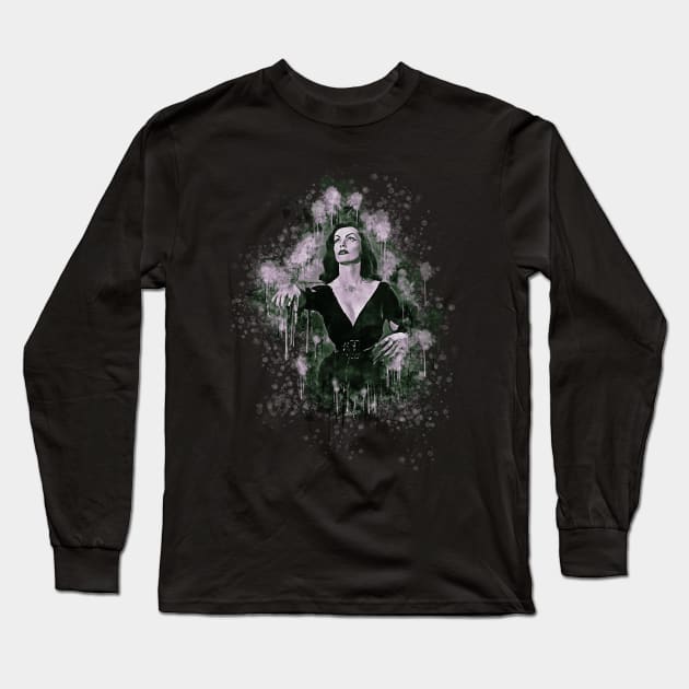 Vampira Long Sleeve T-Shirt by UnlovelyFrankenstein